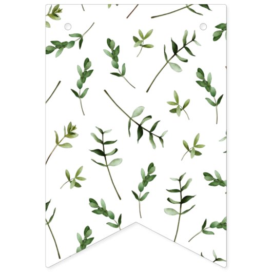 Bannière À Fanions Jouet Poodle Baby shower vert Chiot (Premier drapeau)