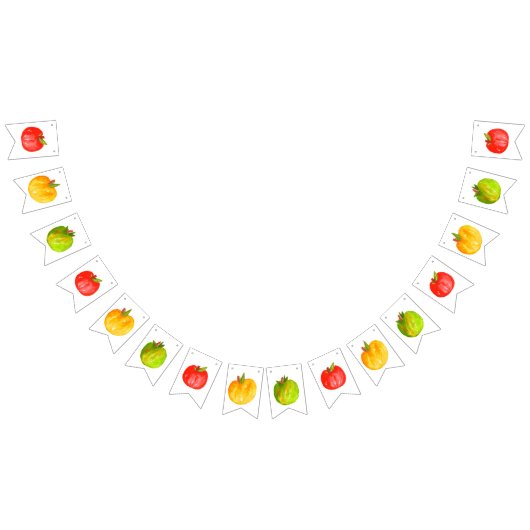 Bannière À Fanions Jour d'anniversaire de fruits de pomme mignons (Tout)