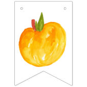 Bannière À Fanions Jour d'anniversaire de fruits de pomme mignons (Deuxième drapeau)