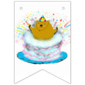 Bannière À Fanions Jour de la marmotte fête d'anniversaire (Premier drapeau)