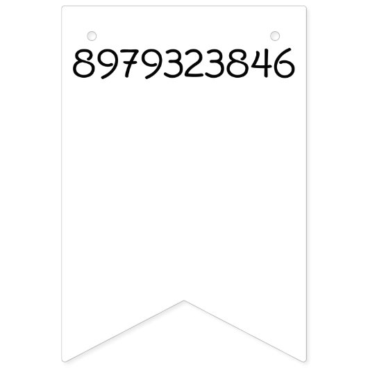 Bannière À Fanions Jour du Pi (Deuxième drapeau)