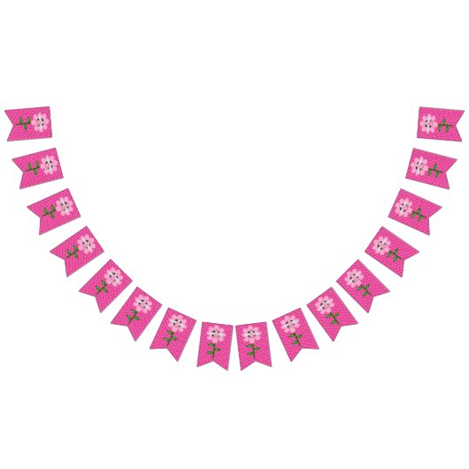 Bannière À Fanions Joyeuse Bee Day Girl rose Anniversaire Bumblebee (Tout)