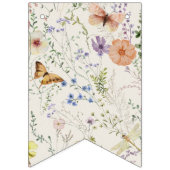 Bannière À Fanions Joyeuse fille Fleur sauvage en terre cuite anniver (Premier drapeau)