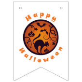 Bannière À Fanions Joyeuse lanterne d'Halloween araignées et chauves- (Troisième drapeau)