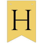 Bannière À Fanions Joyeuse retraite Noire sur l'or jaune (Premier drapeau)