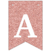 Bannière À Fanions Joyeux 40e anniversaire Photo Rose Parties scintil (Troisième drapeau)