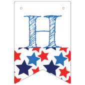 Bannière À Fanions Joyeux 4 juillet/ Jour de l'Indépendance (Deuxième drapeau)