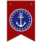 Bannière À Fanions Joyeux 4 juillet nautique (Premier drapeau)