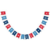 Bannière À Fanions Joyeux 4 juillet rouge blanc et bleu (Tout)