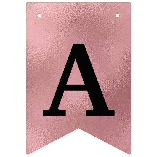 Bannière À Fanions Joyeux 50e anniversaire Photo Rose Gold Foil Bunti (Troisième drapeau)