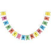 Bannière À Fanions Joyeux anniversaire  (Tout)