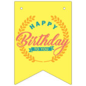 Bannière À Fanions Joyeux anniversaire  (Premier drapeau)