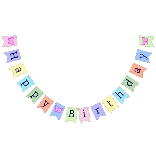 Bannière À Fanions Joyeux anniversaire (Tout)