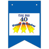 Bannière À Fanions Joyeux anniversaire 40e anniversaire (Troisième drapeau)