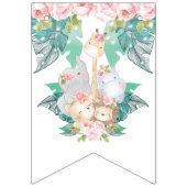 Bannière À Fanions Joyeux Anniversaire Animaux de la Jungle (Premier drapeau)