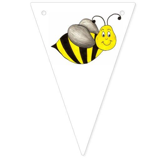 Bannière À Fanions Joyeux anniversaire Anniversaire Bee Day Bumblebee (Premier drapeau)