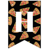 Bannière À Fanions Joyeux Anniversaire Black Pizza Party Bunting Bann (Deuxième drapeau)