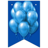 Bannière À Fanions Joyeux anniversaire Blue Boys Party Photo (Premier drapeau)