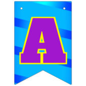 Bannière À Fanions Joyeux anniversaire BLUE | modifiable (Deuxième drapeau)