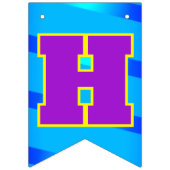 Bannière À Fanions Joyeux anniversaire BLUE | modifiable (Premier drapeau)