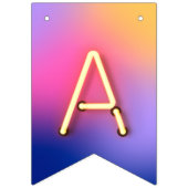 Bannière À Fanions Joyeux Anniversaire brillant néon lumières Rainbow (Troisième drapeau)