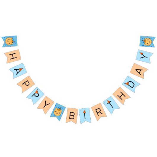 Bannière À Fanions Joyeux Anniversaire Chat orange (Tout)