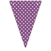 Bannière À Fanions Joyeux Anniversaire Chic Purple Irises Pois (Premier drapeau)