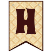 Bannière À Fanions Joyeux anniversaire chocolat fraises couvertes (Deuxième drapeau)