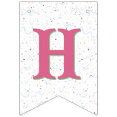 Bannière À Fanions Joyeux anniversaire - Crème de glace (Deuxième drapeau)