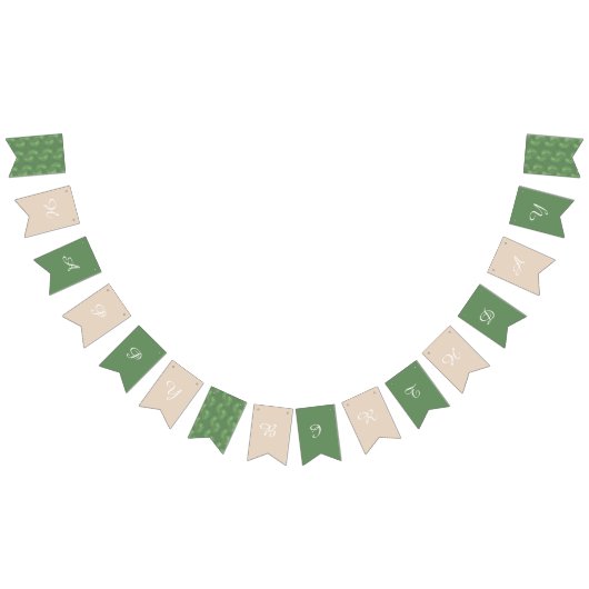 Bannière À Fanions Joyeux Anniversaire dans la jungle moderne (Tout)