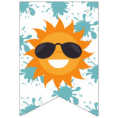 Bannière À Fanions Joyeux Anniversaire dans la piscine à éclaboussure (Premier drapeau)