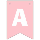 Bannière À Fanions Joyeux anniversaire de fille rose et Rose (Troisième drapeau)