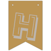 Bannière À Fanions Joyeux anniversaire d'or et d'argent (Deuxième drapeau)