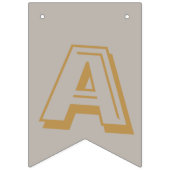 Bannière À Fanions Joyeux anniversaire d'or et d'argent (Troisième drapeau)