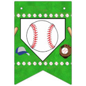 Bannière À Fanions Joyeux anniversaire du baseball (Premier drapeau)