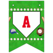 Bannière À Fanions Joyeux anniversaire du baseball (Troisième drapeau)