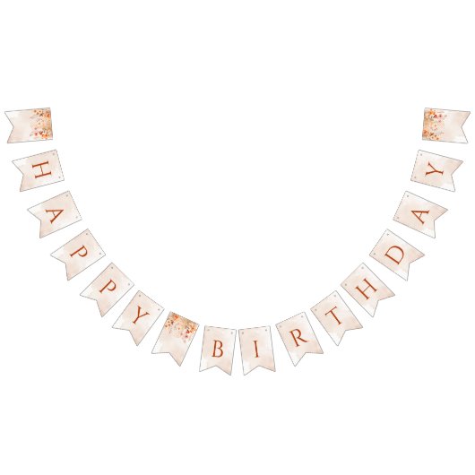 Bannière À Fanions Joyeux anniversaire Floral (Tout)