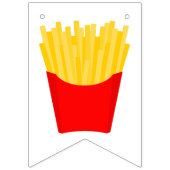 Bannière À Fanions Joyeux anniversaire Fries françaises (Premier drapeau)