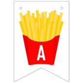 Bannière À Fanions Joyeux anniversaire Fries françaises (Troisième drapeau)