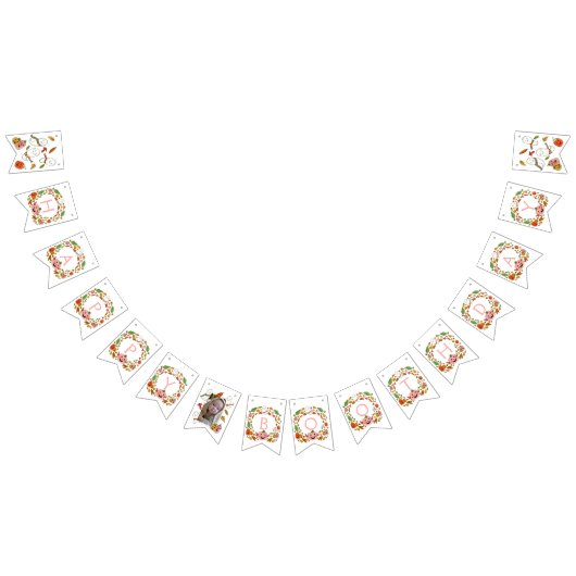 Bannière À Fanions Joyeux anniversaire Ghosts avec photo rose Anniver (Tout)