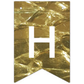 Bannière À Fanions Joyeux anniversaire Gold White Shiny Parties scint (Deuxième drapeau)