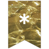 Bannière À Fanions Joyeux anniversaire Gold White Shiny Parties scint (Premier drapeau)