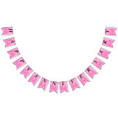 Bannière À Fanions Joyeux Anniversaire Grappe Bright Rose Coeurs d'am (Tout)