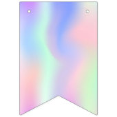 Bannière À Fanions Joyeux Anniversaire holographique rose violet (Premier drapeau)