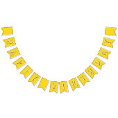 Bannière À Fanions Joyeux anniversaire jaune lunatique (Tout)