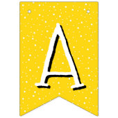 Bannière À Fanions Joyeux anniversaire jaune lunatique (Troisième drapeau)