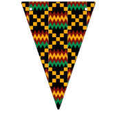 Bannière À Fanions Joyeux Anniversaire Jaune Vert Rouge Noir Kente Cl (Premier drapeau)