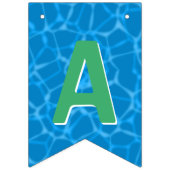 Bannière À Fanions Joyeux anniversaire l Pool Party l Summer Fruit Fl (Troisième drapeau)