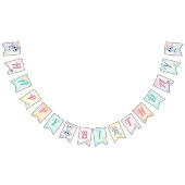 Bannière À Fanions Joyeux anniversaire Narwhal (Tout)