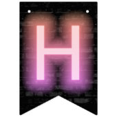 Bannière À Fanions Joyeux anniversaire Neon Connexion Brick (Deuxième drapeau)